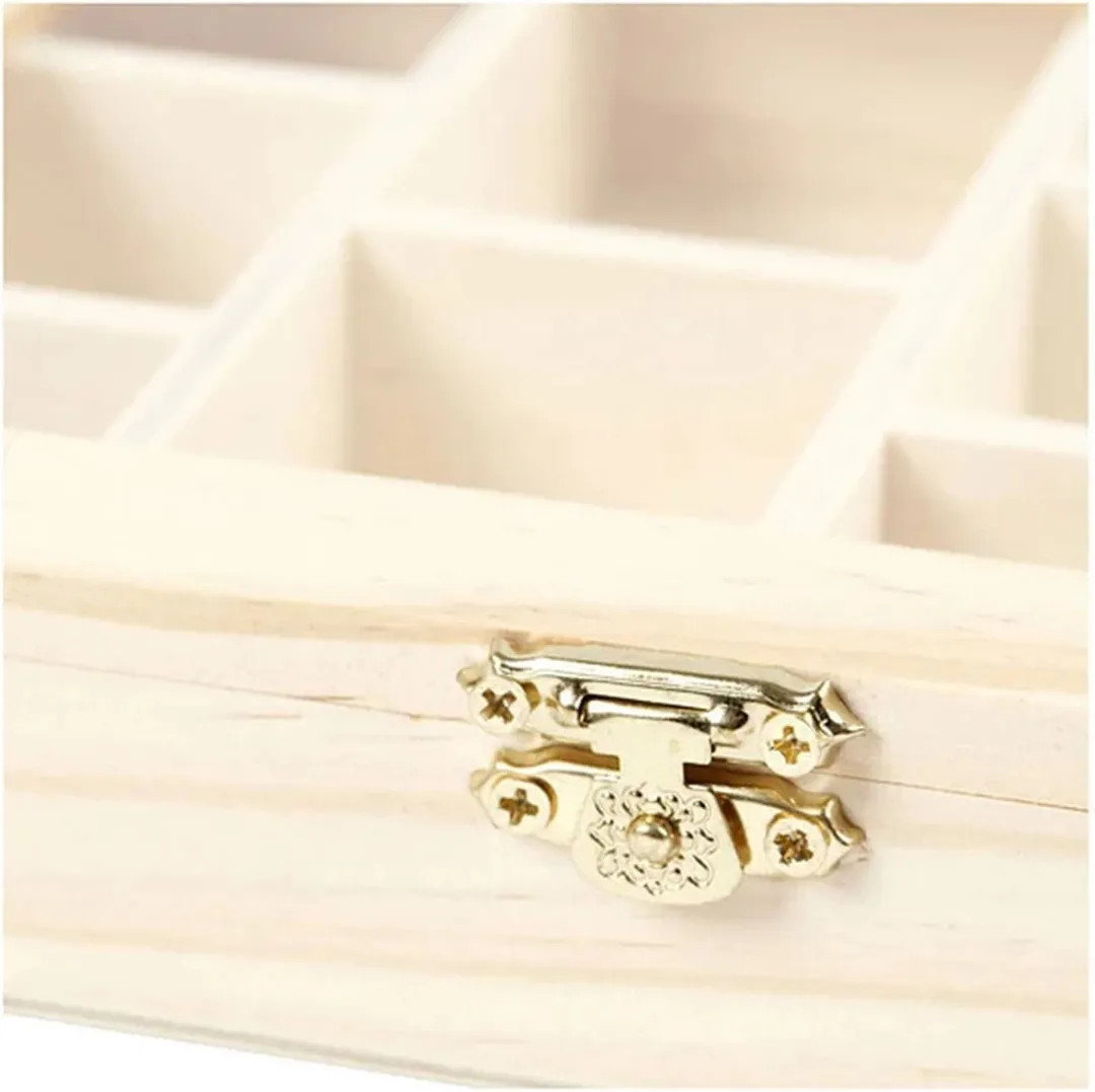Creativ Company Houten Doos met Glazen Deksel 15,5x20,5x3,5cm