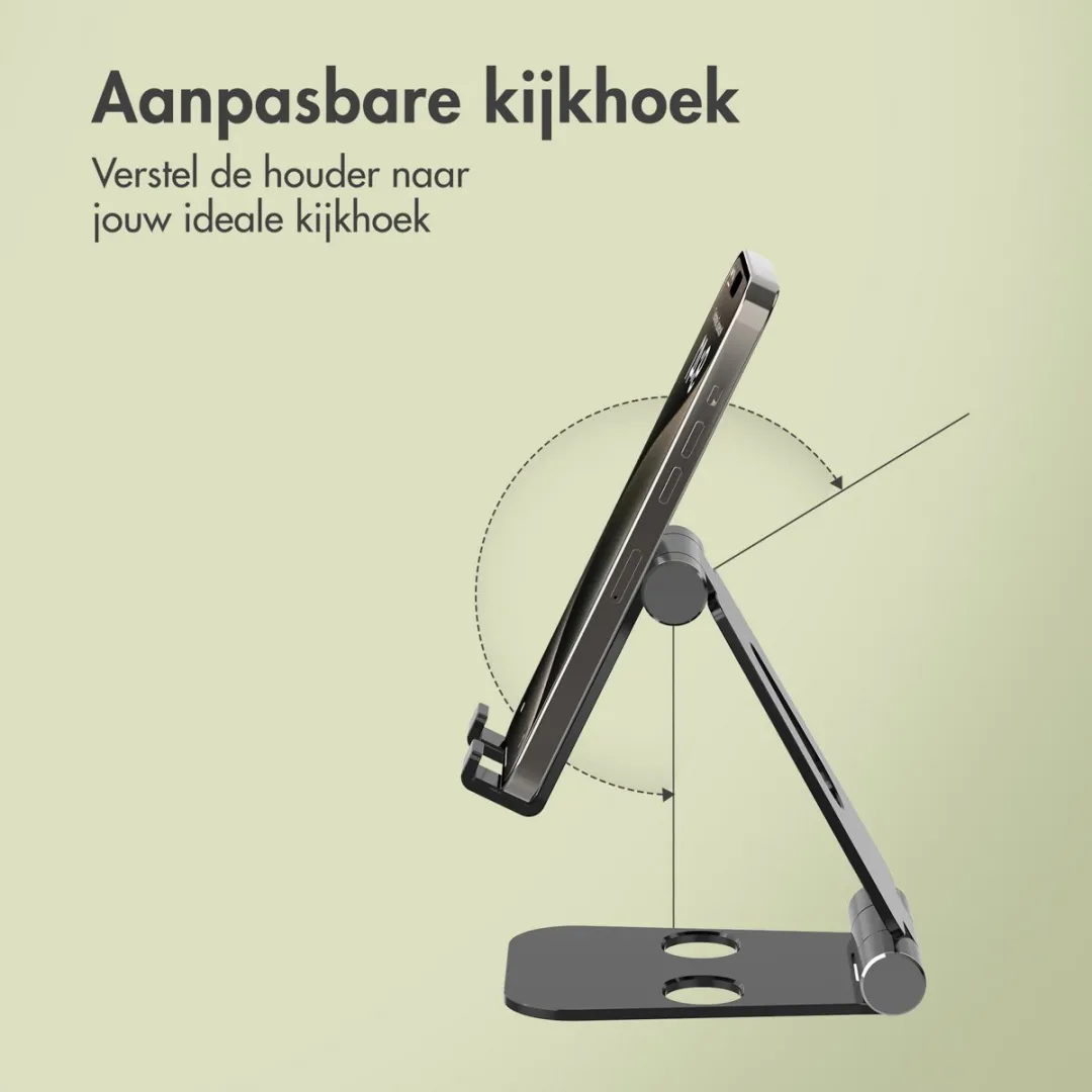 Imoshion SH00077247 Telefoon/Tablet Houder - Opvouwbaar Aluminium - 12.9 Inch - Zilver