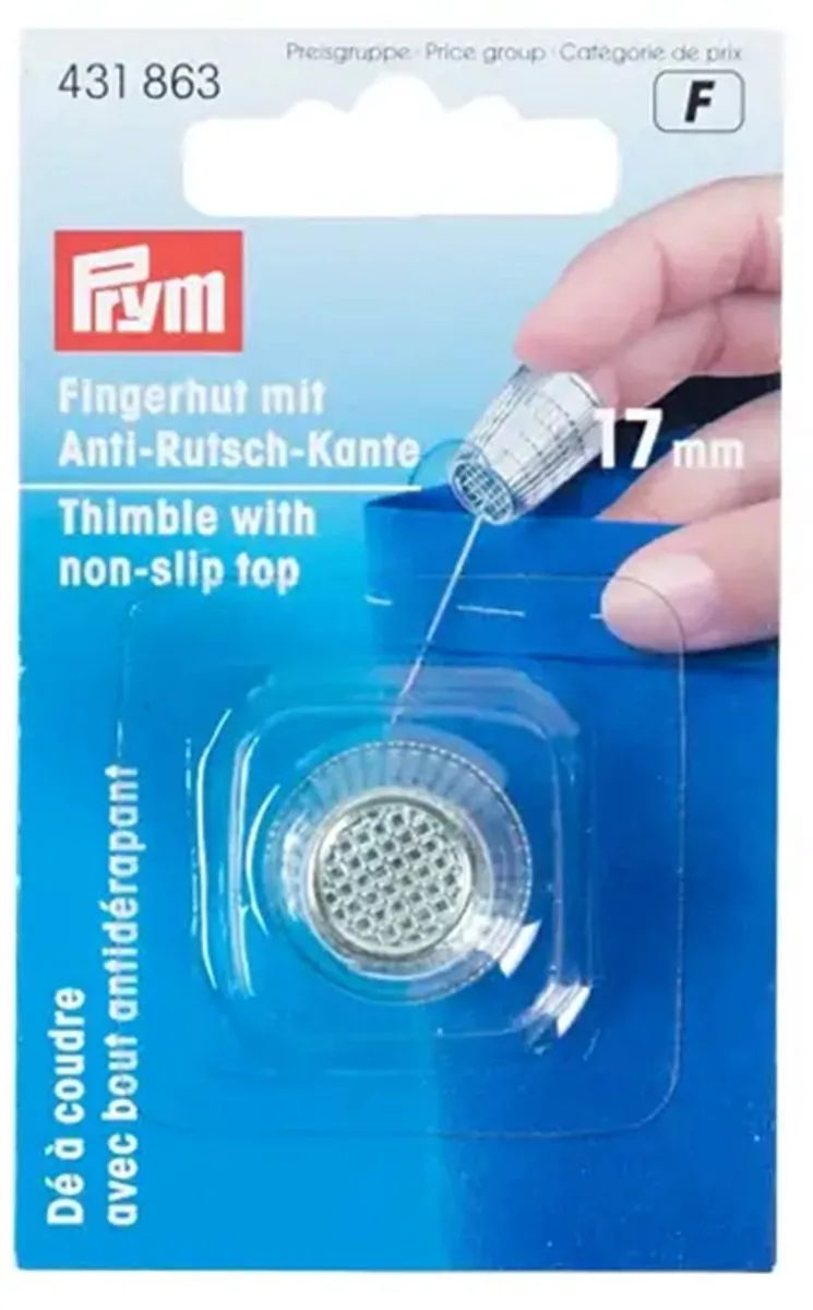 Prym Vingerhoed Zinkdruk Verchroomd 17,0mm - Zilverkleurig