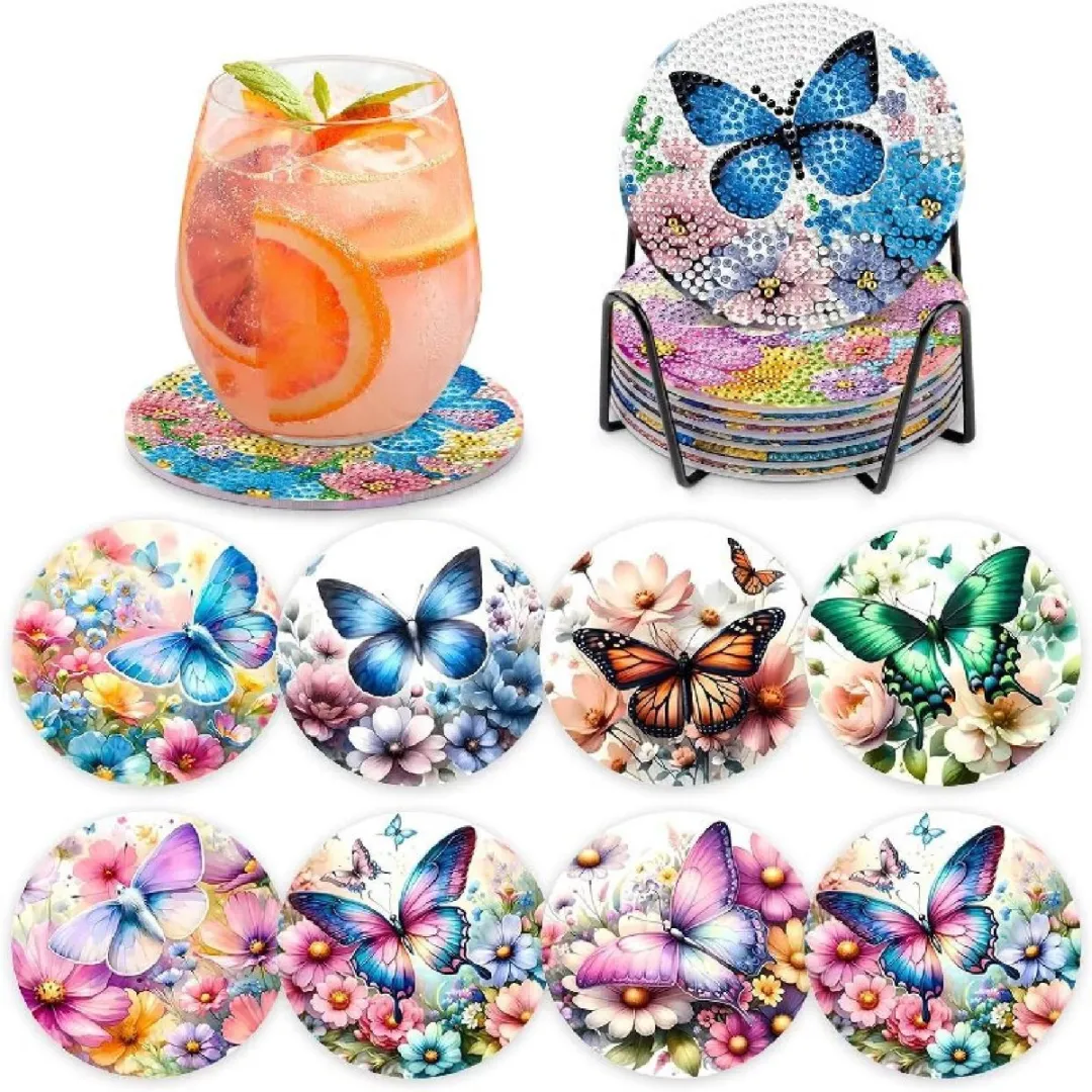 VDTOYS Diamond Painting Vlinders Coasters