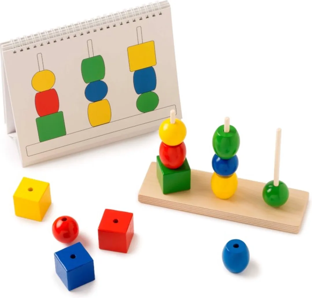 Toys for Life 'Bouw de toren' - Vormen en kleuren leren - Educatief speelgoed - Sensorisch speelgoed - Spelend leren Motoriek - Fijne motoriek speelgoed - Houten speelgoed - Speelgoed 3 tot 6 jaar