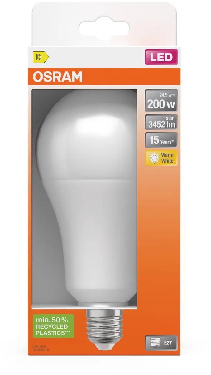 Osram E27 LED Lamp 24.9W 2700K - Mat