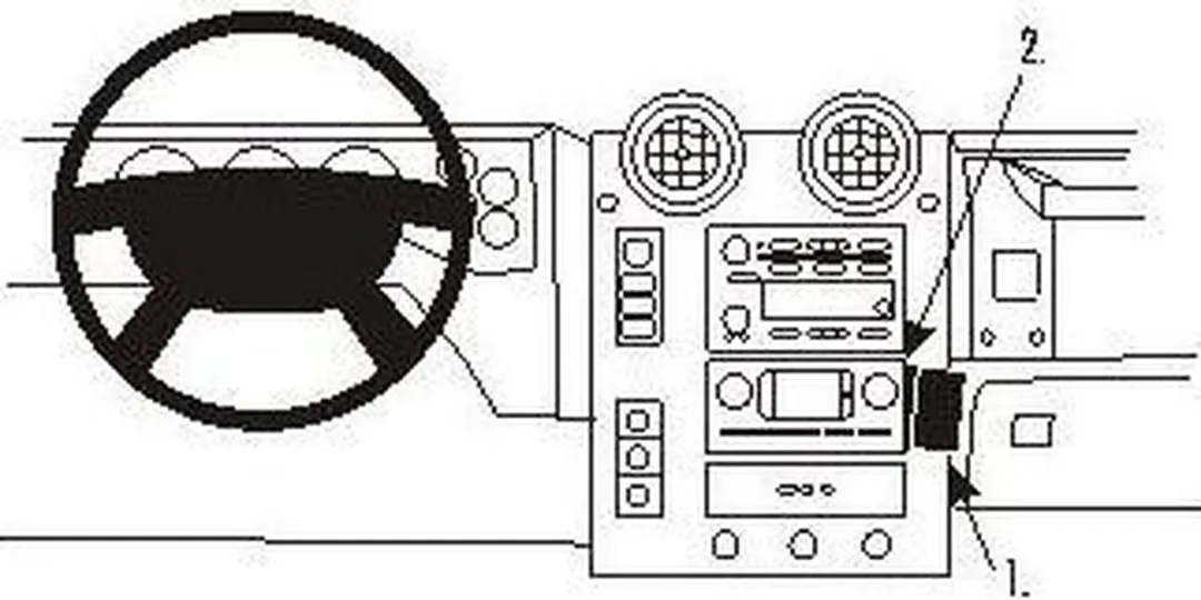 Brodit ProClip Houder Hummer H2 2003-2007 - Zwart