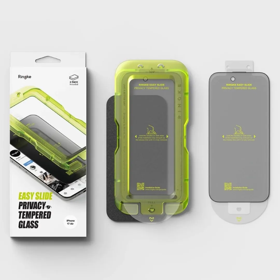 Ringke Easy Slide Privacyglas iPhone Air 9H - 2 Stuks