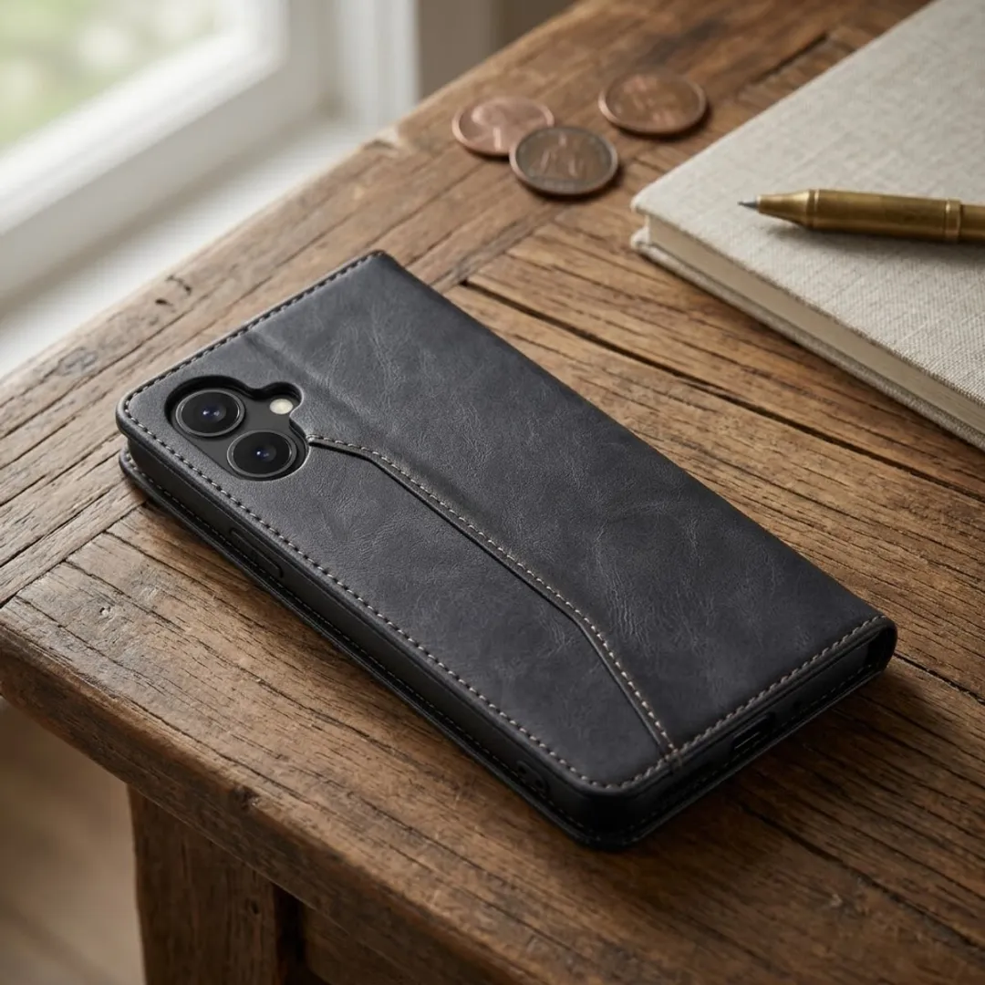 NUVEX Wallet Case iPhone 16 Plus - Zwart