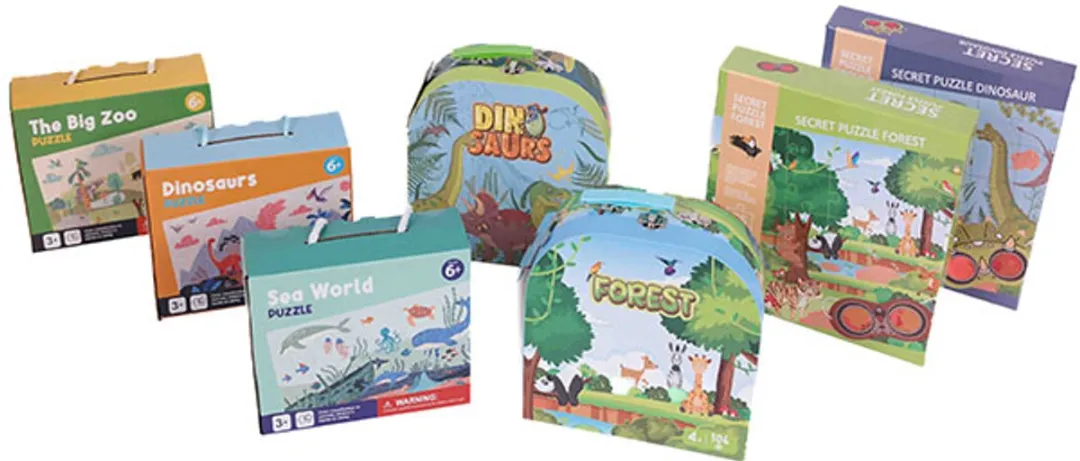 PIA Soft Toys Dinosaurus Puzzelbox 104 Stuks - 21x21cm