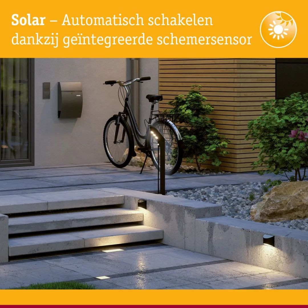 Paulmann Solar LED Padverlichting Elliot Antraciet - 3 Stuks