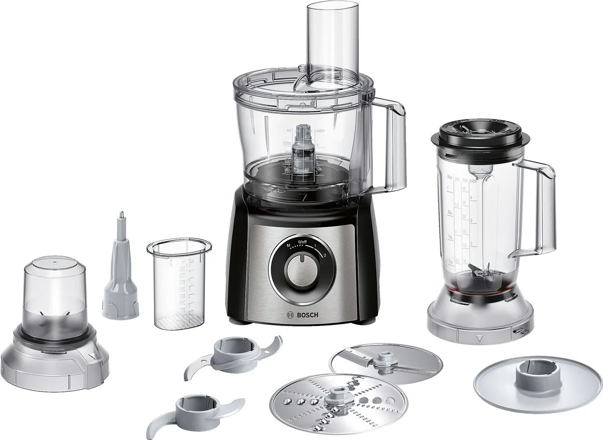 Bosch MCM3501M MultiTalent 3 Keukenmachine 800W - Zwart/RVS