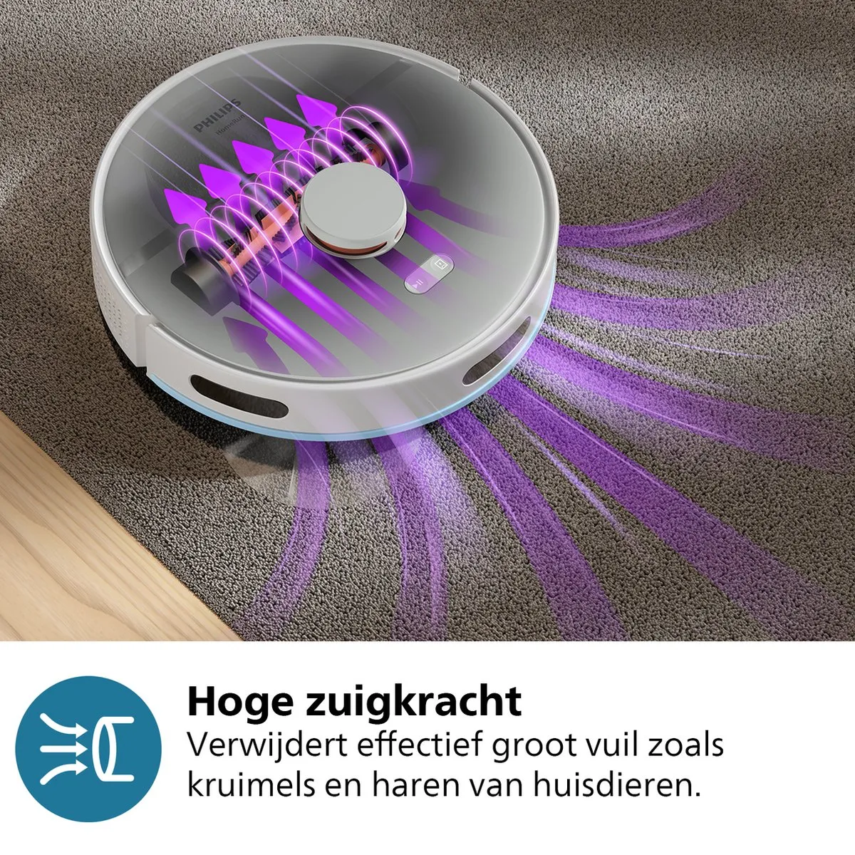 Philips HomeRun 2000 XU2000/20 Robotstofzuiger - Dweilfunctie Wit
