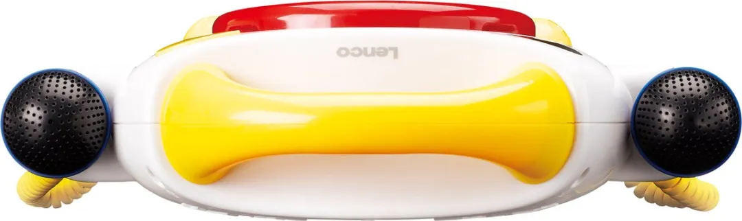 Lenco Karaokeset voor Kinderen - Draagbare CD-speler - 2 Microfoons - Rood/Wit/Geel - afbeelding 6 van 6