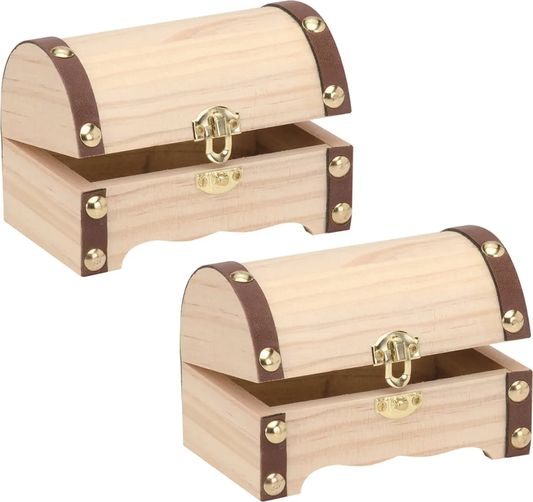 Glorex Hobby Houten Schatkistje 2x