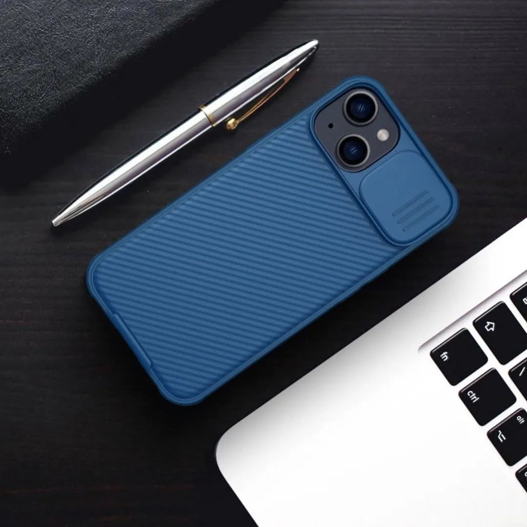 Nillkin CamShield iPhone 14 Plus Hoesje - Blauw - afbeelding 5 van 6