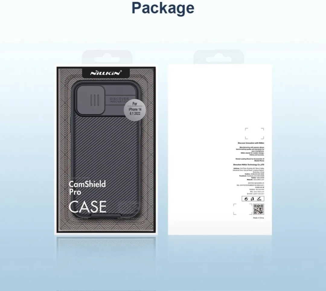 Nillkin CamShield iPhone 14 Plus Hoesje - Blauw - afbeelding 3 van 6