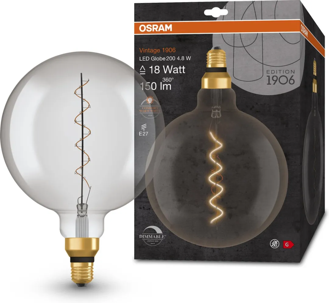 Osram LED Globe E27 4.8W Warmwit - Ø20cm