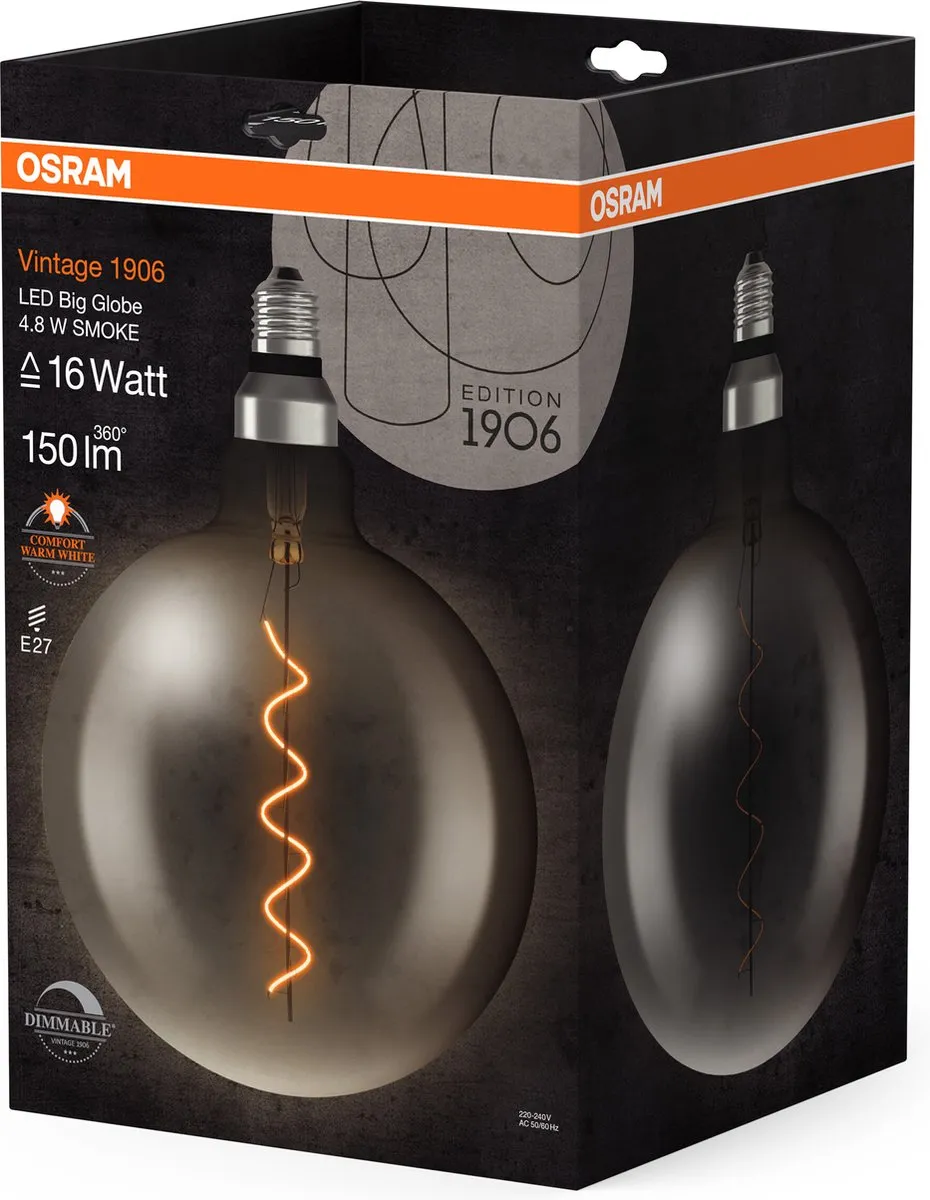 Osram LED Globe E27 4.8W Warmwit - Ø20cm
