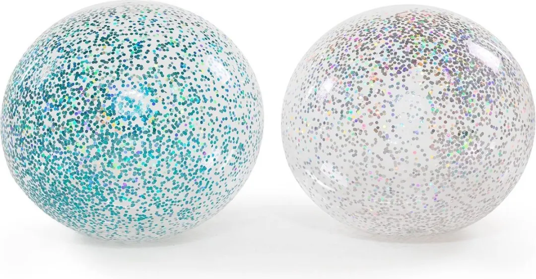 Johntoy Opblaasbare Glitterballon 85cm - Multicolor