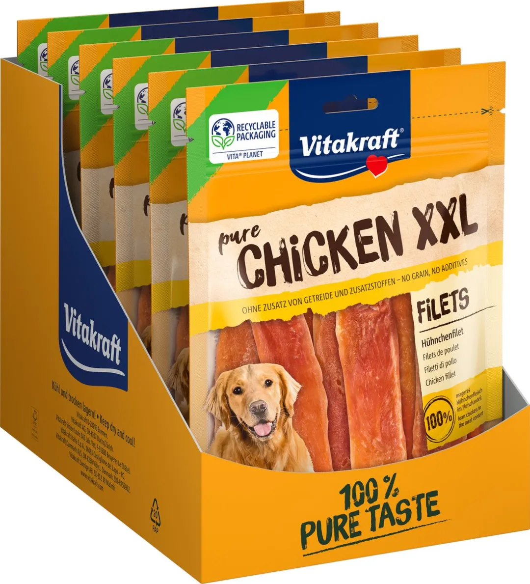 Vitakraft Pure Chicken XXL Kipfilet - 6x250g