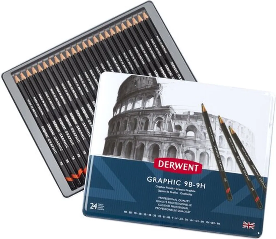 Derwent Graphic Potloden Set 24 Stuks - Assorti
