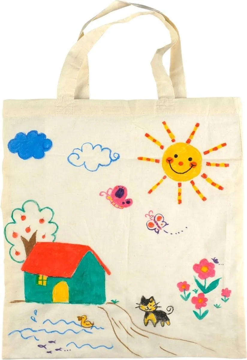 Goki Katoenen Tas - Wit