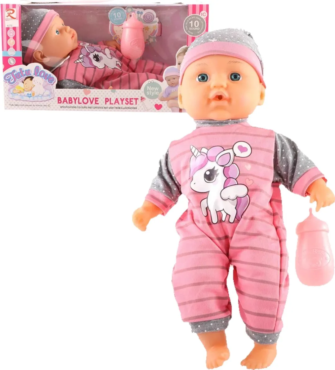 Jonotoys Baby Speelpop 30cm - 10 Geluiden - Mix