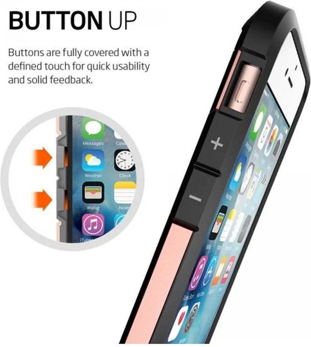 Spigen Tough Armor iPhone 6/6s Hoes - Roze