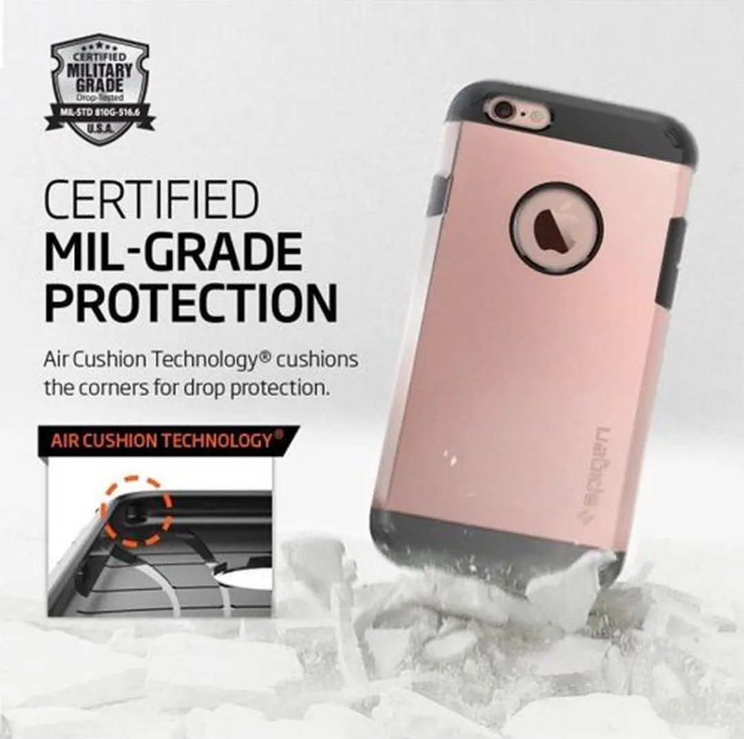 Spigen Tough Armor iPhone 6/6s Hoes - Roze - afbeelding 6 van 6
