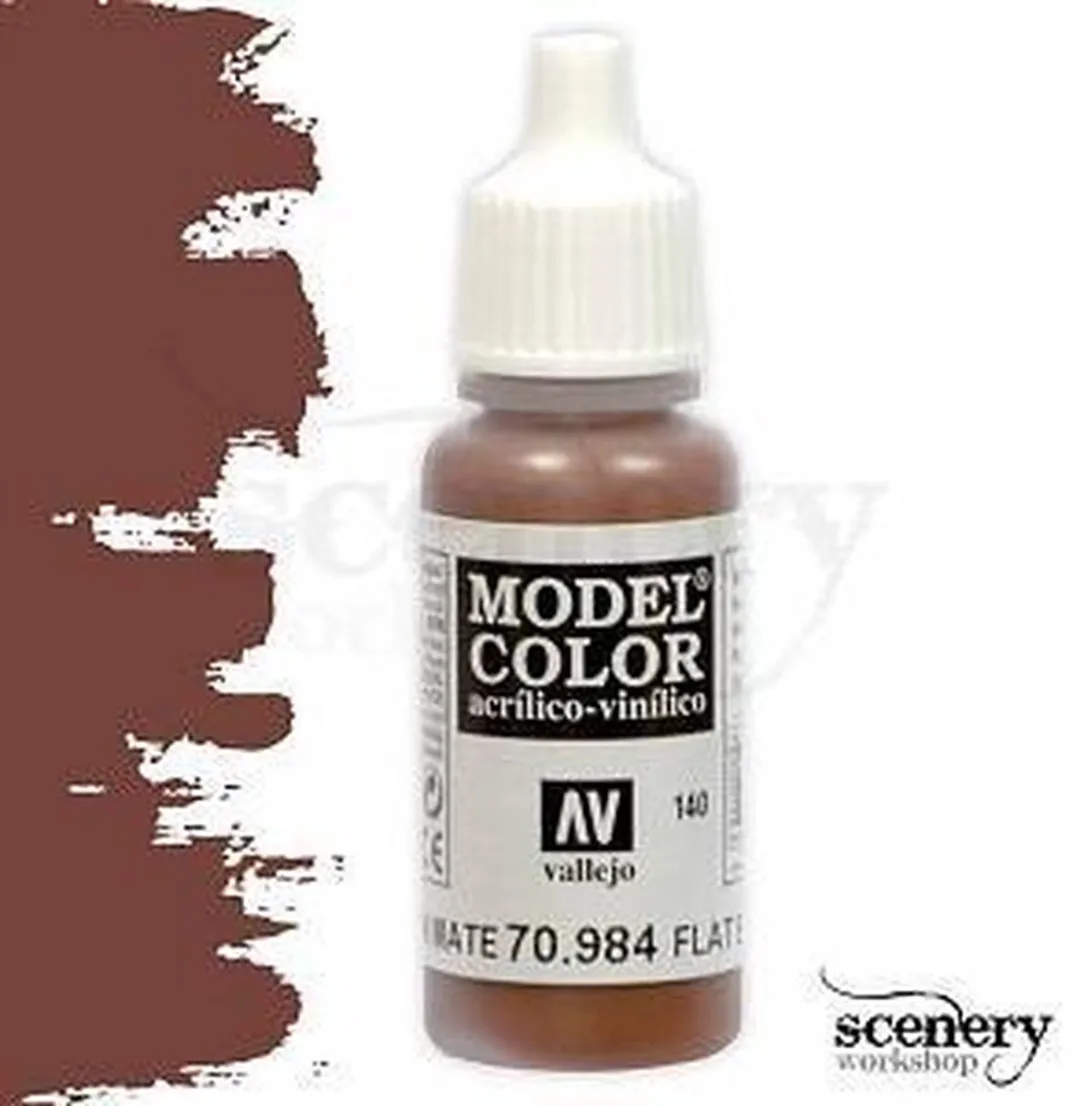 Vallejo Model Color Flat Brown Acrylverf 17ml