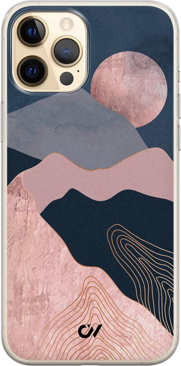 Casevibes Hoesje iPhone 12 Landscape Rosegold