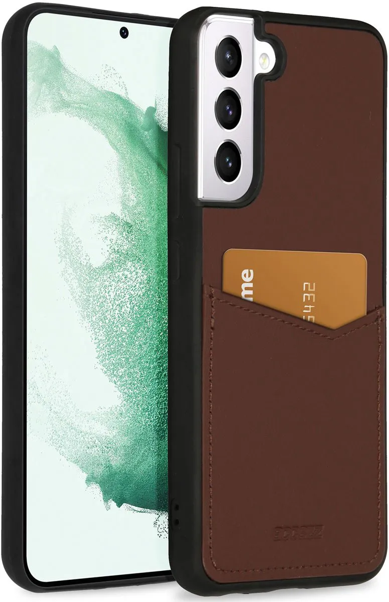 Accezz Hoesje Samsung Galaxy S22 Plus - Bruin Leder
