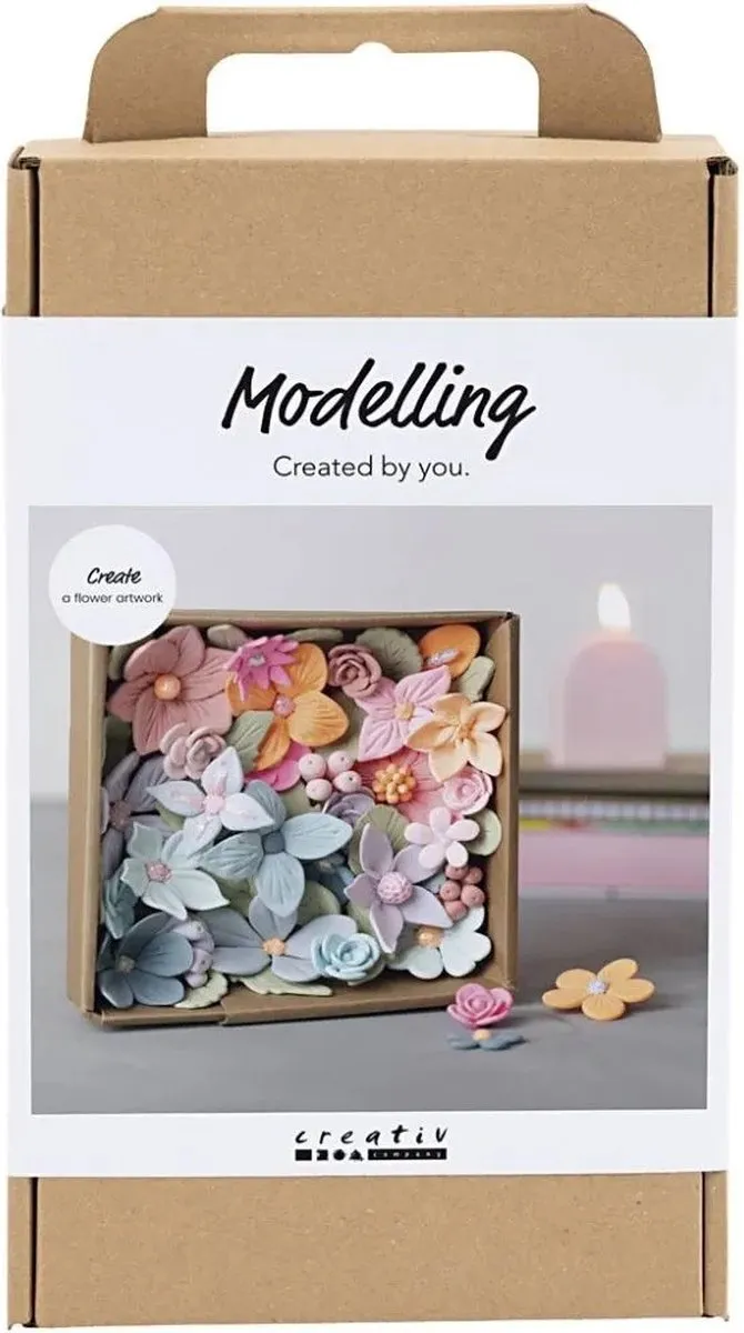 Creativ Company Hobbyset Boetseren Bloemen Pastelkleuren Multicolor