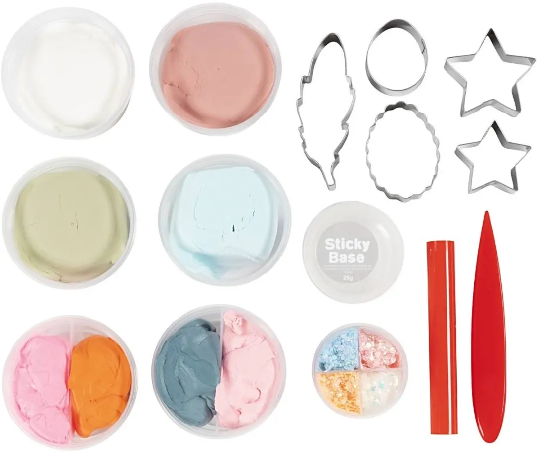 Creativ Company Hobbyset Boetseren Bloemen Pastelkleuren Multicolor
