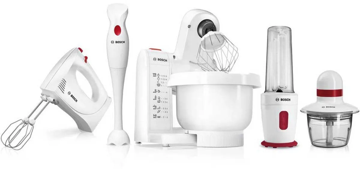 Bosch MMRP1000 Elektrische Hakmolen 400W - 0,8L - Rood