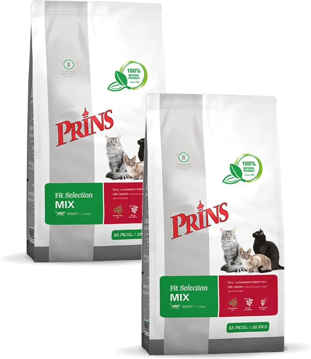 Prins Kattebrokjes Mix 2x10kg