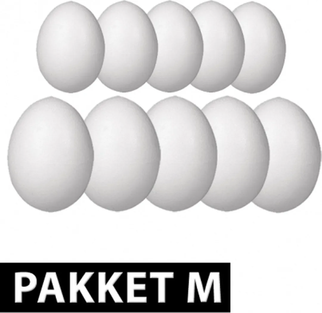 Rayher Piepschuim Eieren 10 Stuks - Medium Wit
