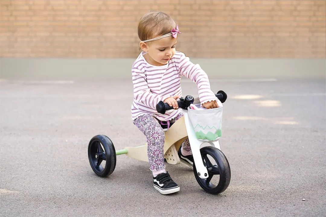 Small Foot Houten Training Driewieler 2in1 12414 - Saliegroen