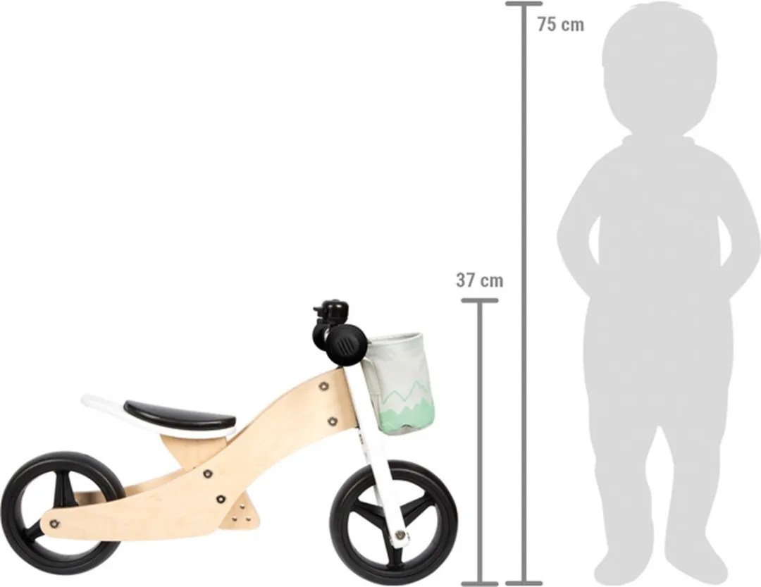 Small Foot Houten Training Driewieler 2in1 12414 - Saliegroen