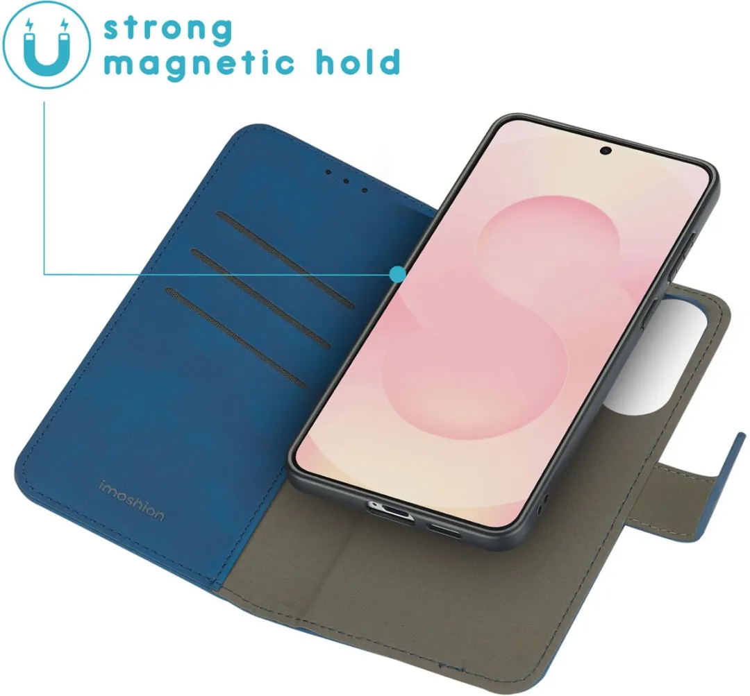 Imoshion Bookcase Hoesje Samsung Galaxy S25 Edge - Blauw