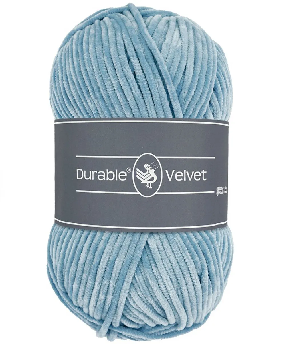Durable Velvet Chenille Garen - Blue grey