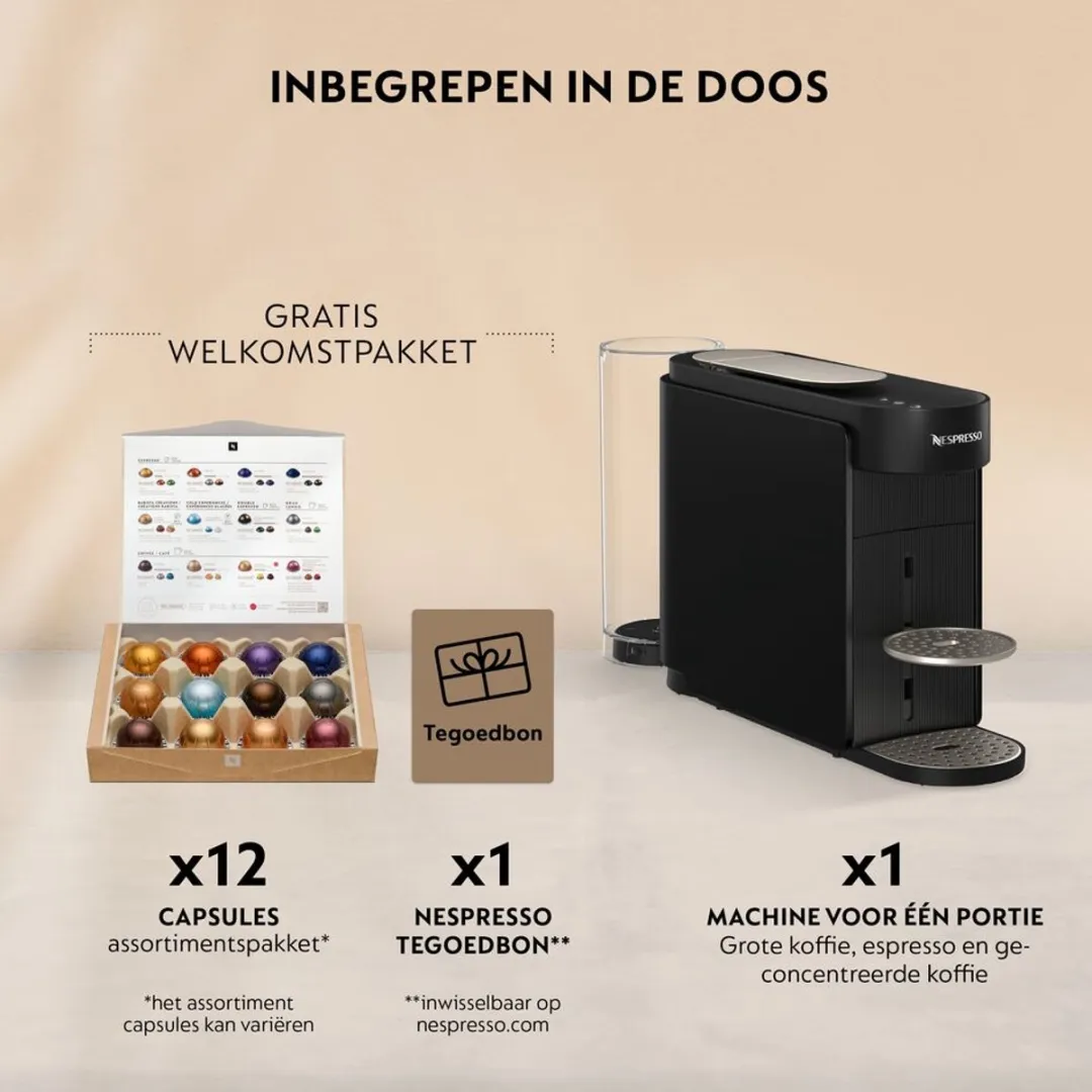 Krups Nespresso Vertuo UP XN9408 Koffiecupmachine - 1100W - Zwart
