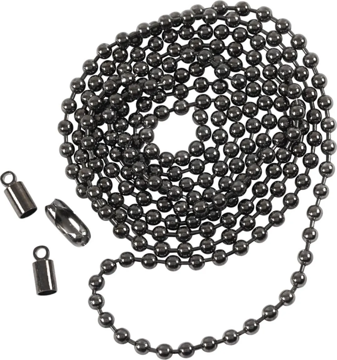 Creativ Company Balletjesketting 3mm Donkergrijs
