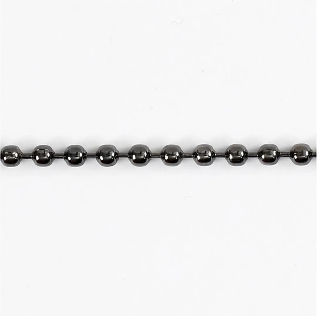 Creativ Company Balletjesketting 3mm Donkergrijs - 1m