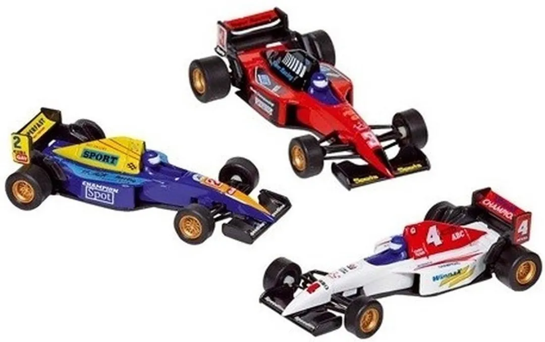Goki Formule 1 Raceauto Speelgoedset 3 Stuks - Multi