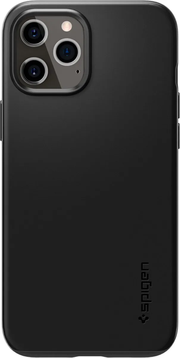 Spigen Thin Fit Air Cushion iPhone 12 Pro Max Hoesje - Zwart
