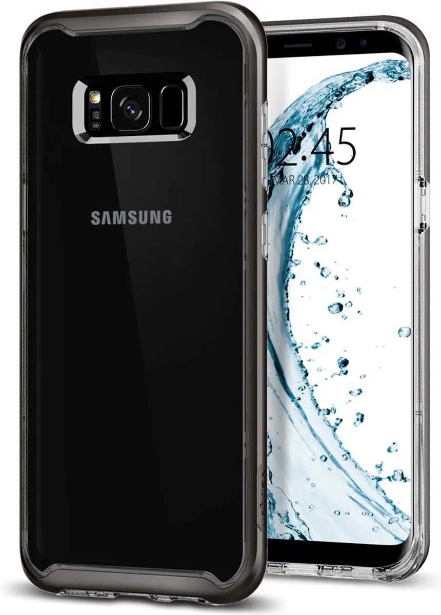 Spigen Neo Hybrid Crystal Hoesje Samsung Galaxy S8+ - Gunmetal