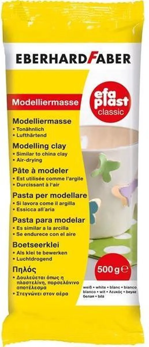 Eberhard Faber Efaplast Classic Boetseerklei 500g Wit