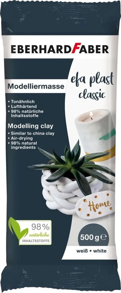 Eberhard Faber Efaplast Classic Boetseerklei 500g Wit