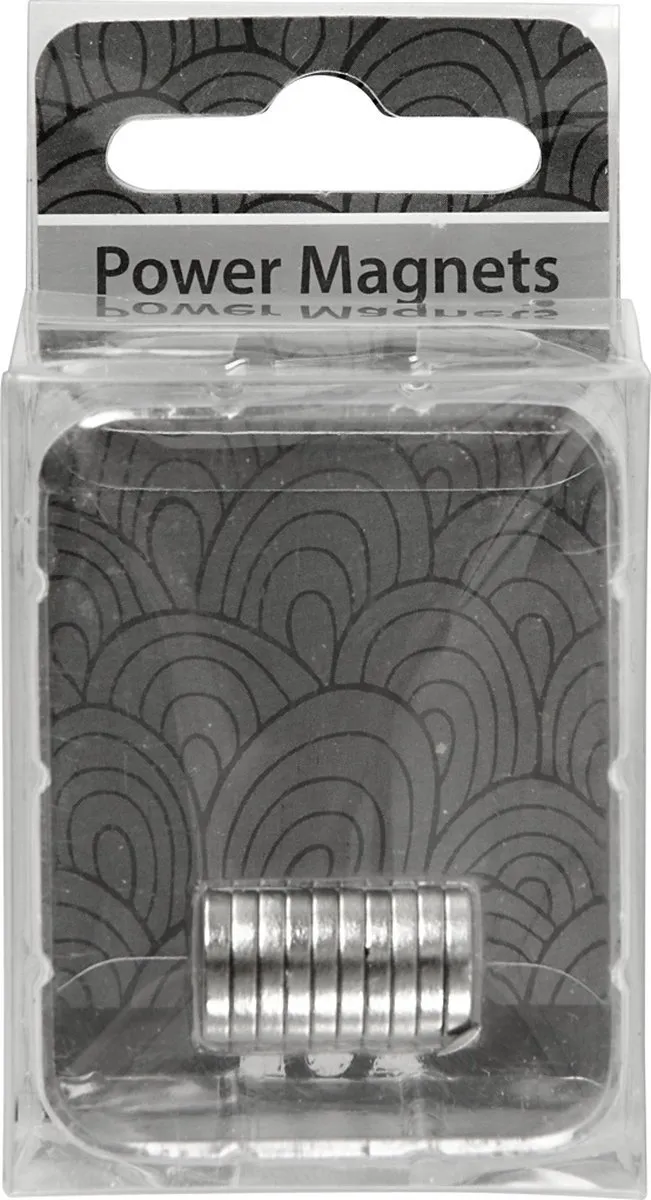 Creativ Company Creotime Power Magneten Ø10mm - 10 Stuks Multicolor