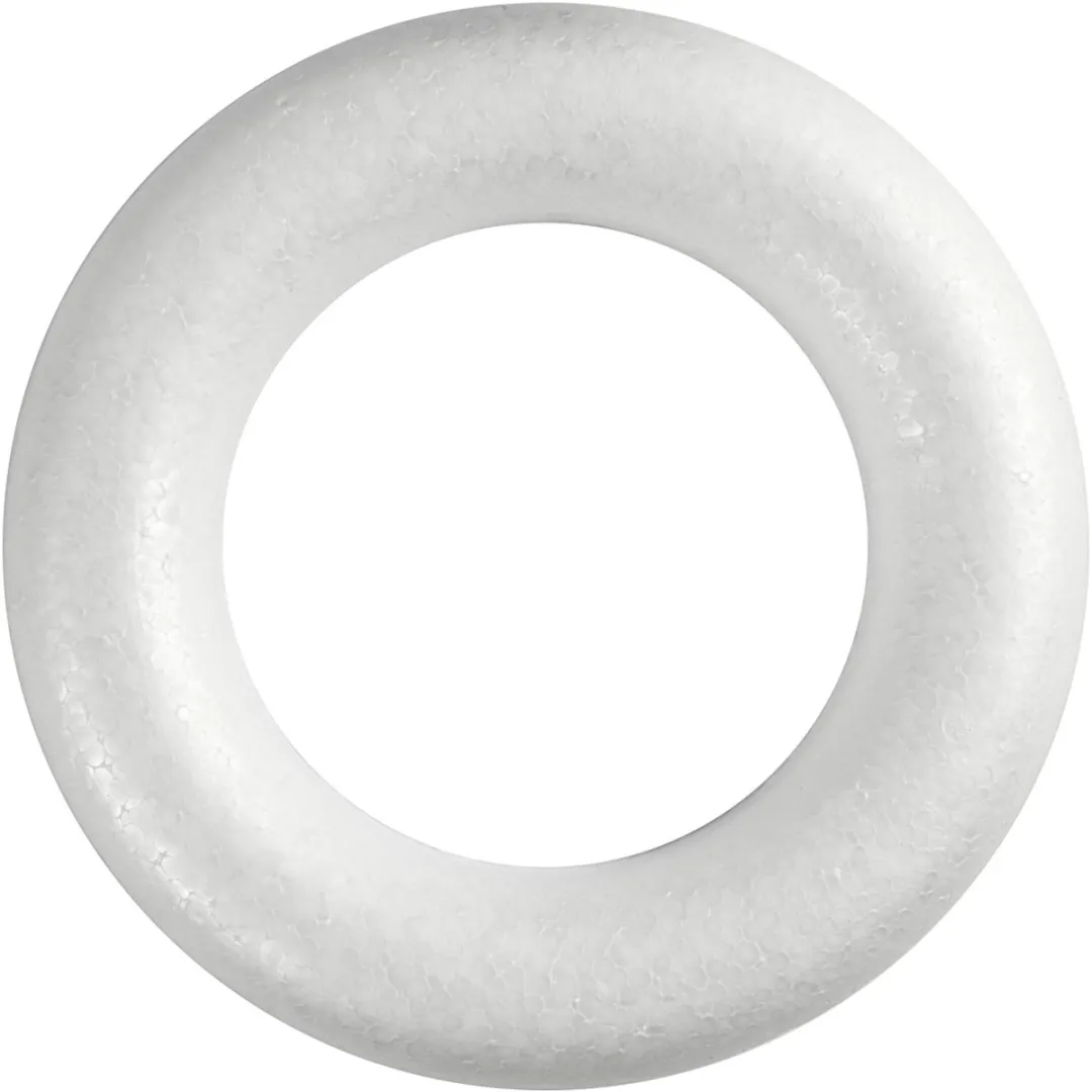 Creativ Company Halve Styropor Ring 30cm - Wit