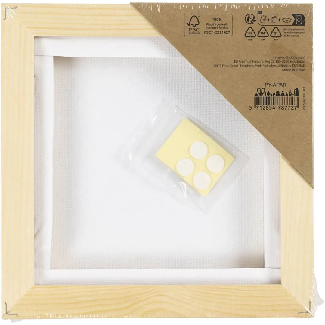 Creativ Company Gespannen Canvas 15,8x15,8cm - 280 gr - Multicolor