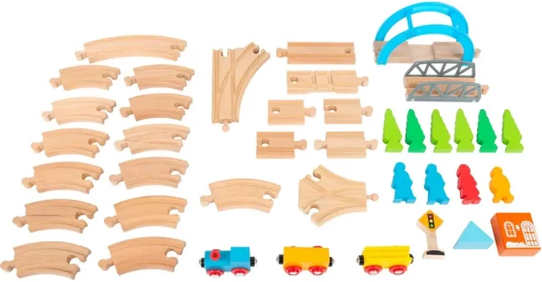 Small Foot Houten Treinset Big Journey 40dlg - Multicolor - afbeelding 4 van 6